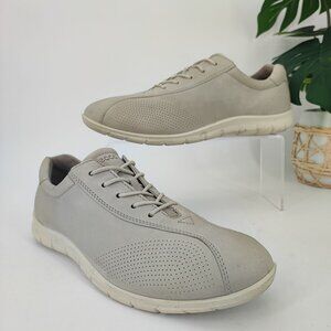 Ecco Women's Gray Nubuck Leather Lace Up Casual Shoes Size 40 EU/ 9 US